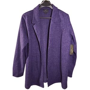 Woman's Mysterious Purple Blazer Coat Worthington
